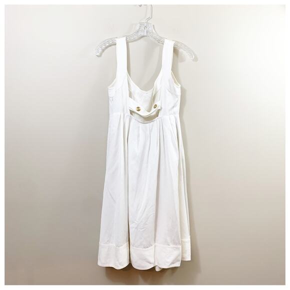 Diane Von Furstenberg Alona Sleeveless Cream A-line Dress - Picture 12 of 12
